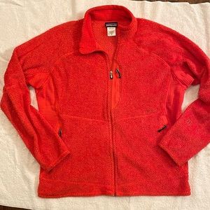 Men’s Patagonia full zip Orange fleece jacket